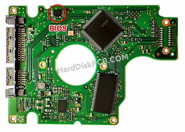 Passaggi per scambiare il chip BIOS su 0A52020 scheda elettronica HDD Hitachi