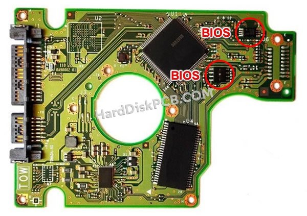 Passaggi per scambiare il chip BIOS su 0A53120 scheda elettronica HDD Hitachi