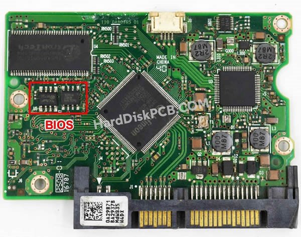 Passaggi per scambiare il chip BIOS su 0A56992 scheda elettronica HDD Hitachi