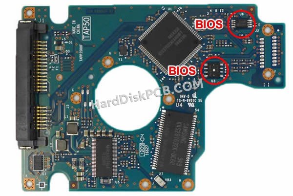 Passaggi per scambiare il chip BIOS su 0A57190 scheda elettronica HDD Hitachi