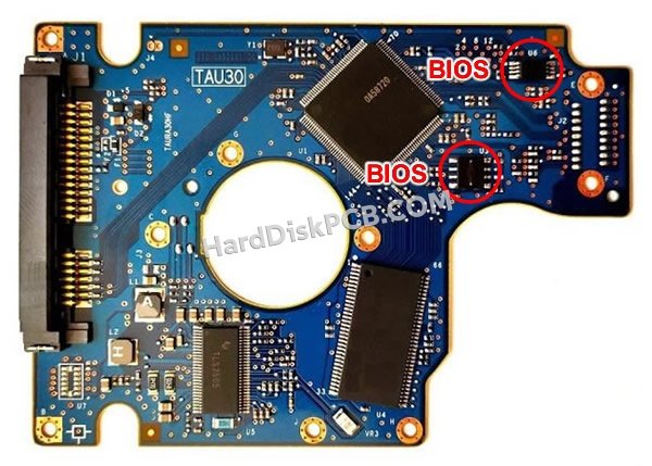 Passaggi per scambiare il chip BIOS su 0A58732 scheda elettronica HDD Hitachi