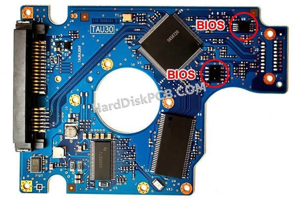 Passaggi per scambiare il chip BIOS su 0A58758 scheda elettronica HDD Hitachi