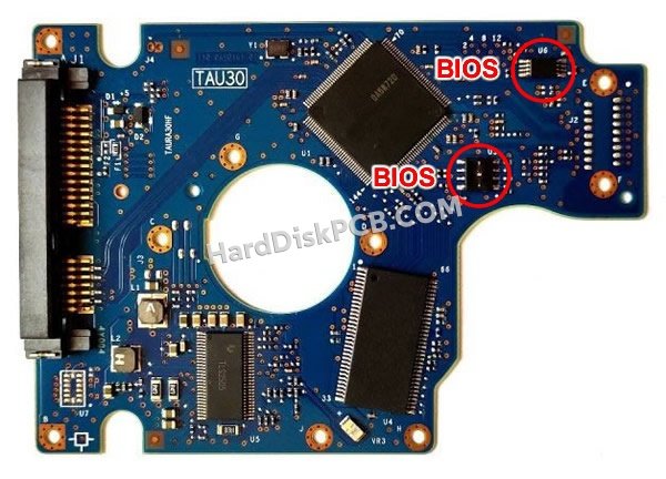 Passaggi per scambiare il chip BIOS su 0A71258 scheda elettronica HDD Hitachi