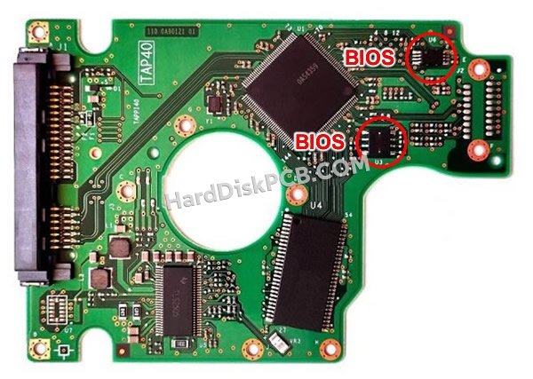 Passaggi per scambiare il chip BIOS su 0A71284 scheda elettronica HDD Hitachi