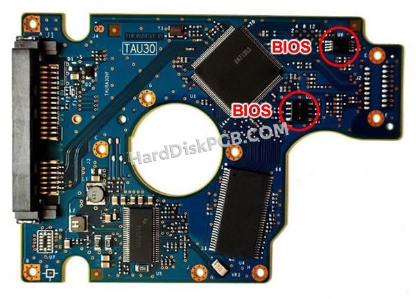 Passaggi per scambiare il chip BIOS su 0A71428 scheda elettronica HDD Hitachi