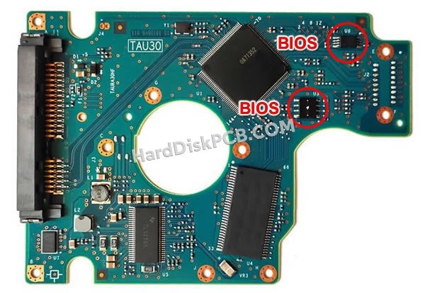 Passaggi per scambiare il chip BIOS su 0A71430 scheda elettronica HDD Hitachi