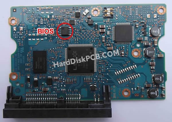 Passaggi per scambiare il chip BIOS su 0J11390 scheda elettronica HDD Hitachi