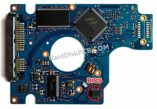 Passaggi per scambiare il chip BIOS su 0J11459 scheda elettronica HDD Hitachi