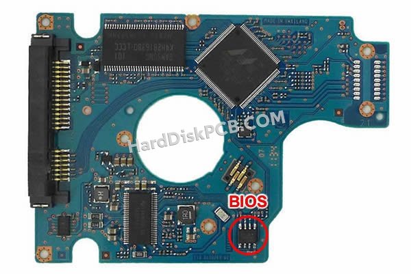 Passaggi per scambiare il chip BIOS su 0J11465 scheda elettronica HDD Hitachi
