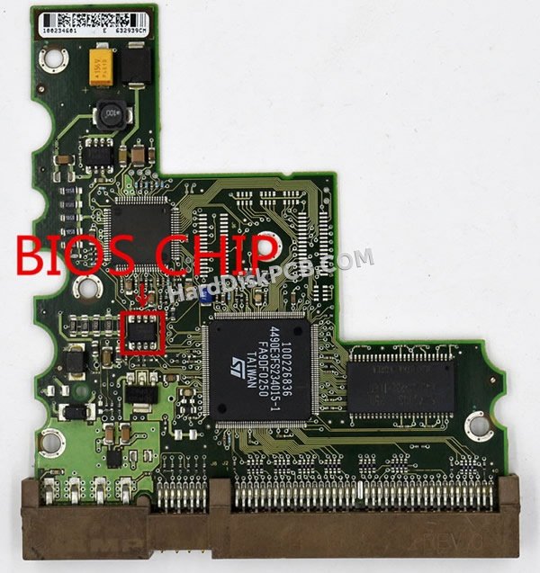 Passaggi per scambiare il chip BIOS su 100226836 scheda elettronica HDD Seagate