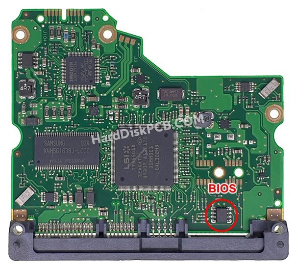 Passaggi per scambiare il chip BIOS su 100466824 scheda elettronica HDD Seagate
