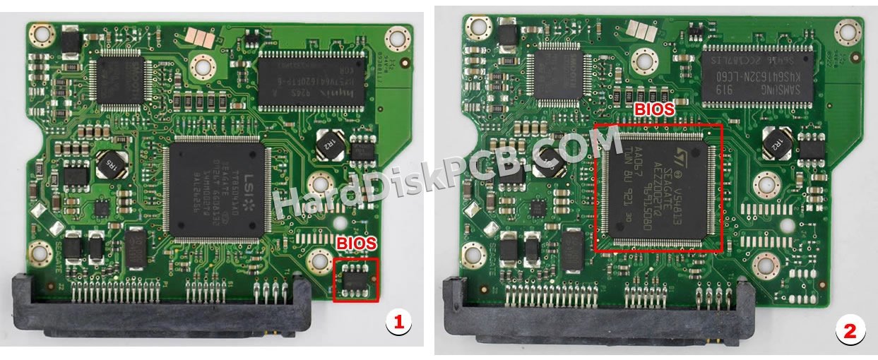 Passaggi per scambiare il chip BIOS su 100468303 scheda elettronica HDD Seagate
