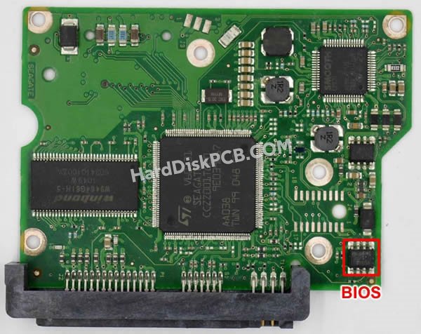 Passaggi per scambiare il chip BIOS su 100532367 scheda elettronica HDD Seagate