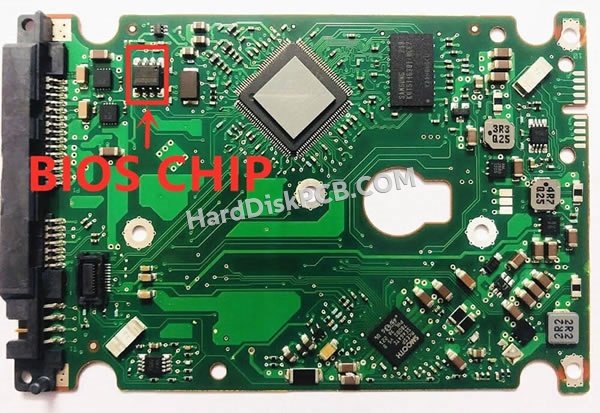 Passaggi per scambiare il chip BIOS su 100583844 scheda elettronica HDD Seagate