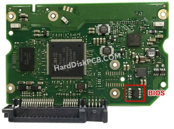Passaggi per scambiare il chip BIOS su 100608206 scheda elettronica HDD Seagate