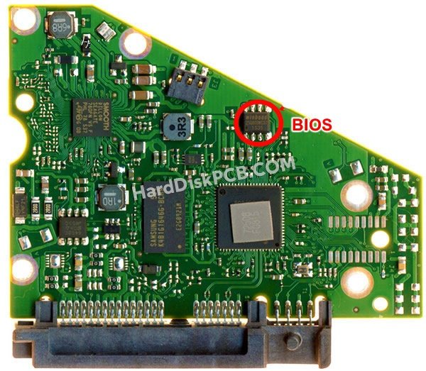 Passaggi per scambiare il chip BIOS su 100721570 scheda elettronica HDD Seagate
