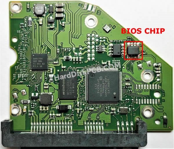 Passaggi per scambiare il chip BIOS su 100774000 scheda elettronica HDD Seagate