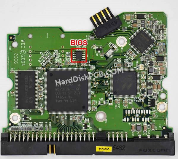 Passaggi per scambiare il chip BIOS su 2060-701265-001 scheda elettronica HDD Western Digital