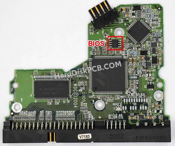 Passaggi per scambiare il chip BIOS su 2060-701292-001 scheda elettronica HDD Western Digital
