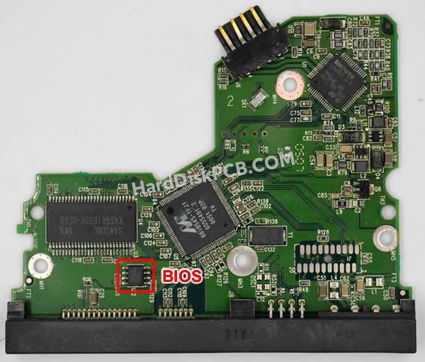 Passaggi per scambiare il chip BIOS su 2060-701393-002 scheda elettronica HDD Western Digital