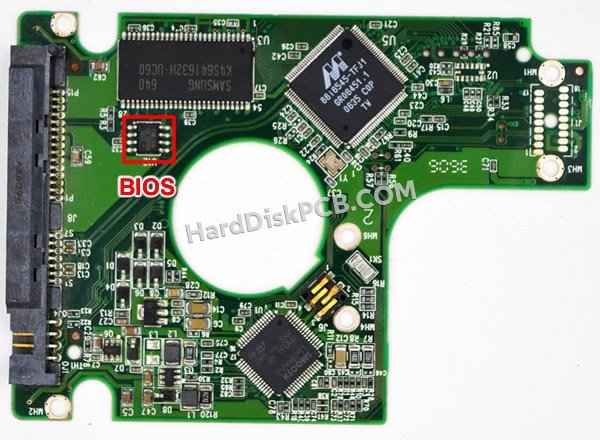 Passaggi per scambiare il chip BIOS su 2060-701424-007 scheda elettronica HDD Western Digital