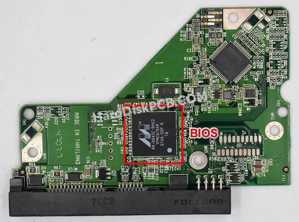 Passaggi per scambiare il chip BIOS su 2060-701537-002 scheda elettronica HDD Western Digital