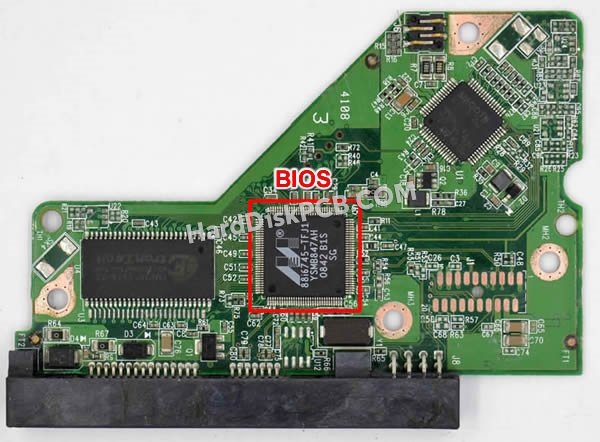 Passaggi per scambiare il chip BIOS su 2060-701552-003 scheda elettronica HDD Western Digital