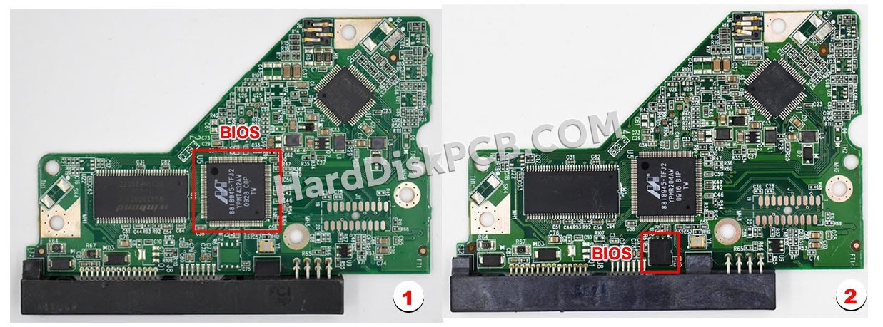 Passaggi per scambiare il chip BIOS su 2060-701640-001 scheda elettronica HDD Western Digital