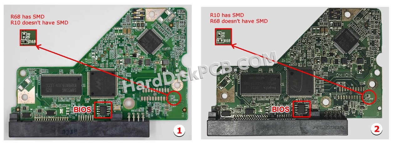 Passaggi per scambiare il chip BIOS su 2060-701640-002 scheda elettronica HDD Western Digital