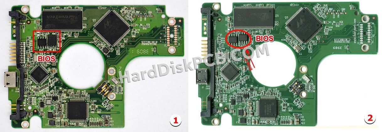 Passaggi per scambiare il chip BIOS su 2060-701675-001 scheda elettronica HDD Western Digital