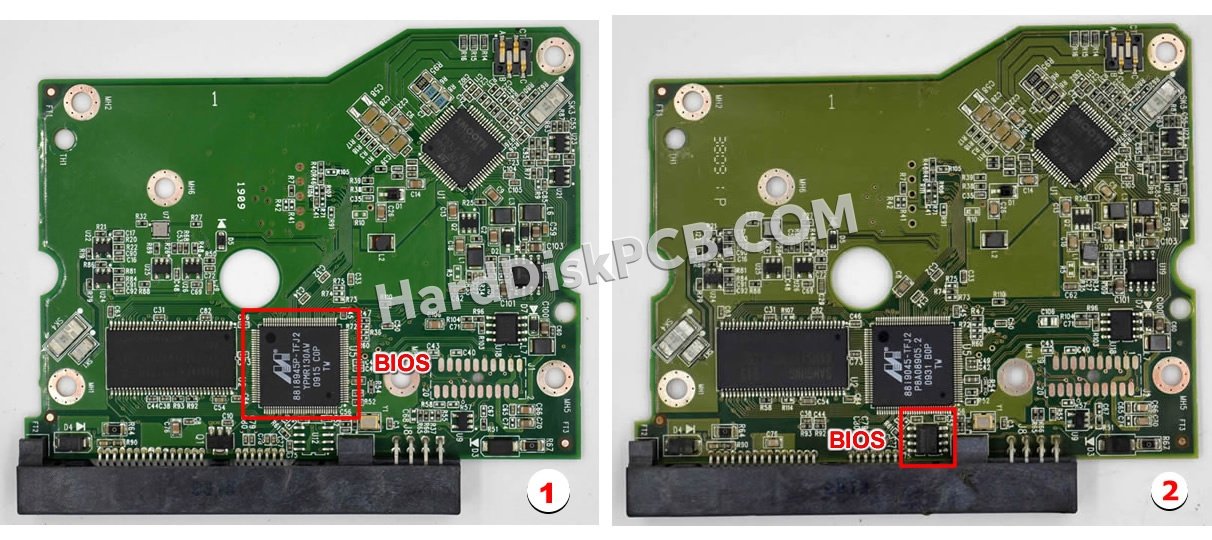 Passaggi per scambiare il chip BIOS su 2060-771624-001 scheda elettronica HDD Western Digital