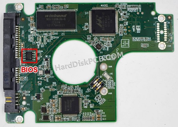 Passaggi per scambiare il chip BIOS su 2060-771692-006 scheda elettronica HDD Western Digital