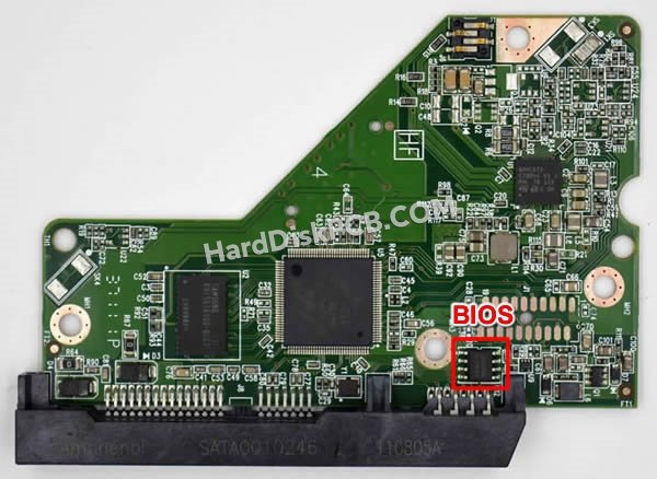 Passaggi per scambiare il chip BIOS su 2060-771824-001 scheda elettronica HDD Western Digital