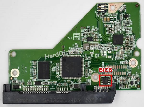 Passaggi per scambiare il chip BIOS su 2060-771824-005 scheda elettronica HDD Western Digital