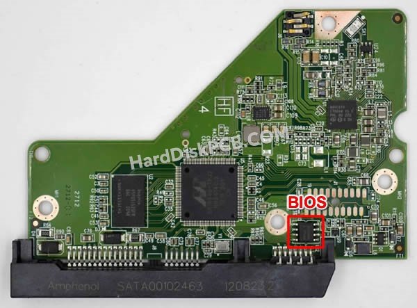 Passaggi per scambiare il chip BIOS su 2060-771824-006 scheda elettronica HDD Western Digital