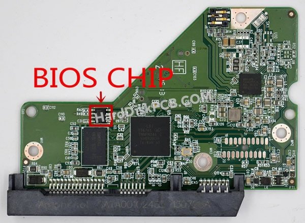 Passaggi per scambiare il chip BIOS su 2060-771829-000 scheda elettronica HDD Western Digital