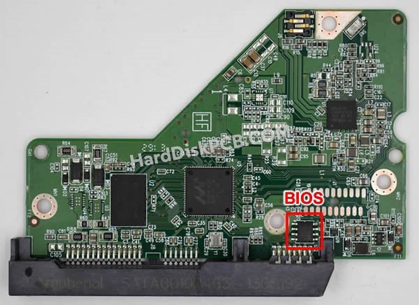 Passaggi per scambiare il chip BIOS su 2060-771945-001 scheda elettronica HDD Western Digital