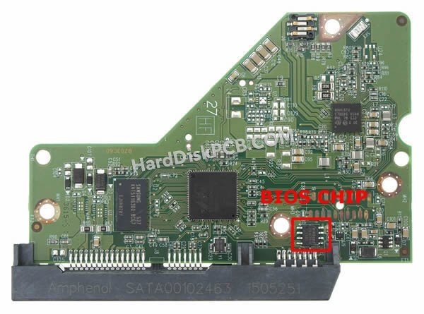 Passaggi per scambiare il chip BIOS su 2060-771945-002 scheda elettronica HDD Western Digital
