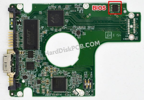 Passaggi per scambiare il chip BIOS su 2060-771961-001 scheda elettronica HDD Western Digital