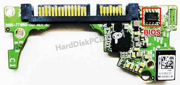 Passaggi per scambiare il chip BIOS su 2060-771980-001 scheda elettronica HDD Western Digital