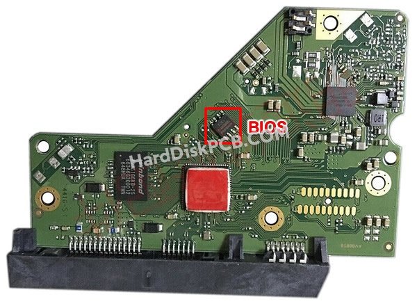 Passaggi per scambiare il chip BIOS su 2060-800055-001 scheda elettronica HDD Western Digital