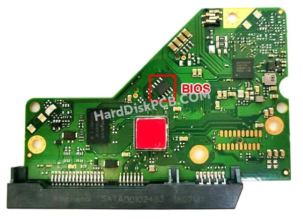 Passaggi per scambiare il chip BIOS su 2060-800055-002 scheda elettronica HDD Western Digital