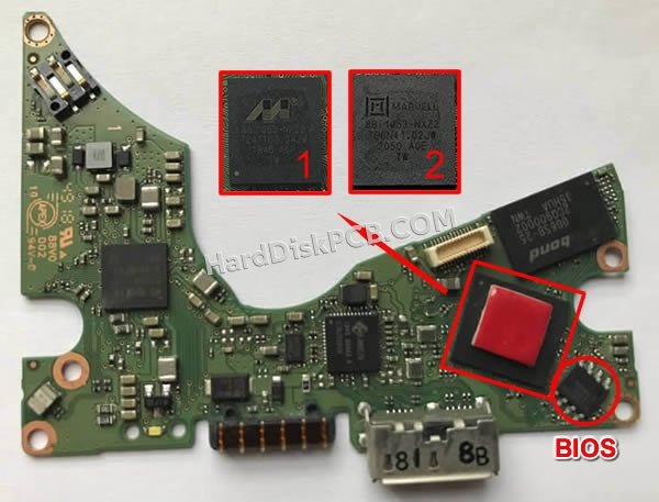 Passaggi per scambiare il chip BIOS su 2060-800067-001 scheda elettronica HDD Western Digital