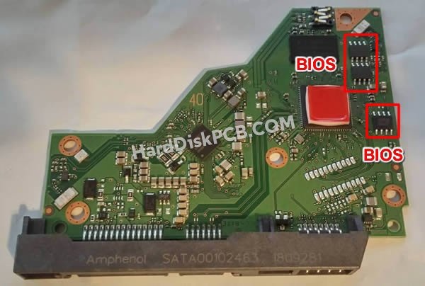 Passaggi per scambiare il chip BIOS su 2060-800077-003 scheda elettronica HDD Western Digital