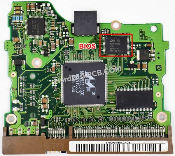 Passaggi per scambiare il chip BIOS su BF41-00093A scheda elettronica HDD Samsung