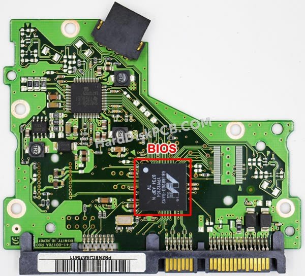 Passaggi per scambiare il chip BIOS su BF41-00178B scheda elettronica HDD Samsung