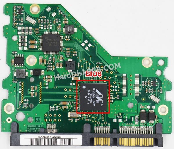 Passaggi per scambiare il chip BIOS su BF41-00205B scheda elettronica HDD Samsung