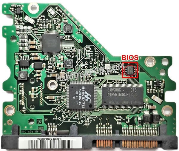 Passaggi per scambiare il chip BIOS su BF41-00281A scheda elettronica HDD Samsung