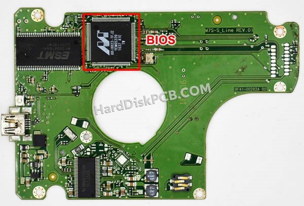 Passaggi per scambiare il chip BIOS su BF41-00282A scheda elettronica HDD Samsung