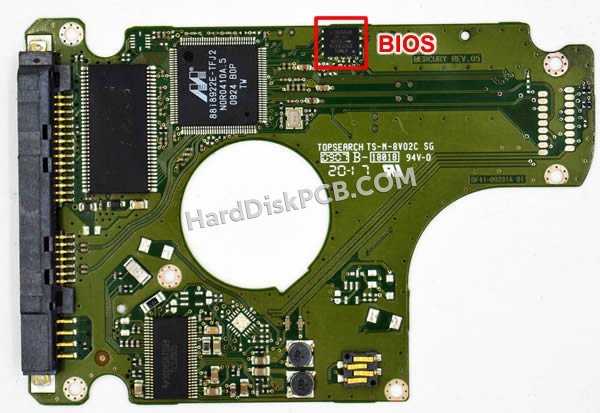 Passaggi per scambiare il chip BIOS su BF41-00291A scheda elettronica HDD Samsung